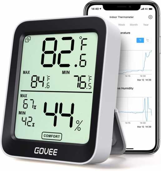Govee Indoor Hygrometer Thermometer, Humidity Temp